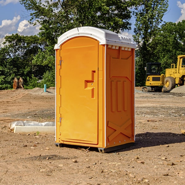 how often are the porta potties cleaned and serviced during a rental period in Waggoner Illinois